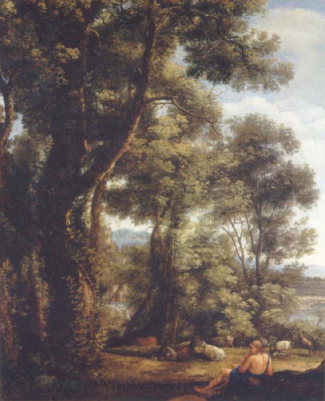 Claude Lorrain Landscape with a goatherd and goats France oil painting art